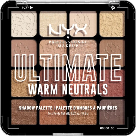 🆕 Makeup Ultimate Shadow Palette 16-Shade Vegan Formula - Warm Neutrals Brights - Picture 1 of 10